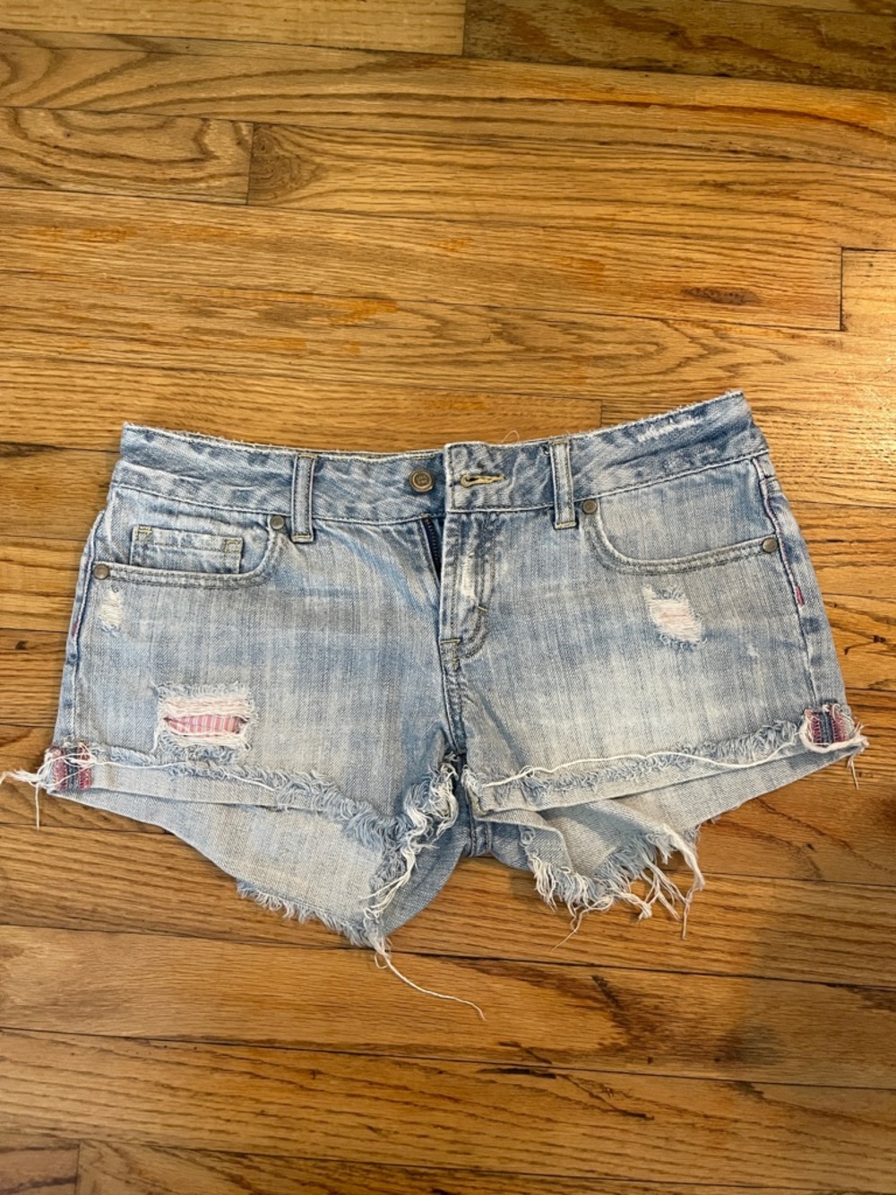 Victoria's Secret Light Wash Distressed Denim Cutoff Shorts